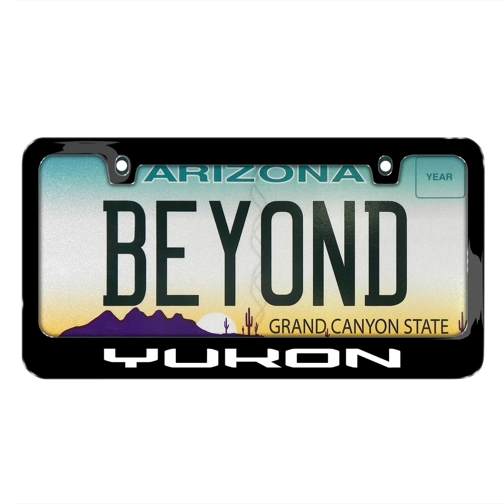 GMC Yukon Black Metal License Plate Frame