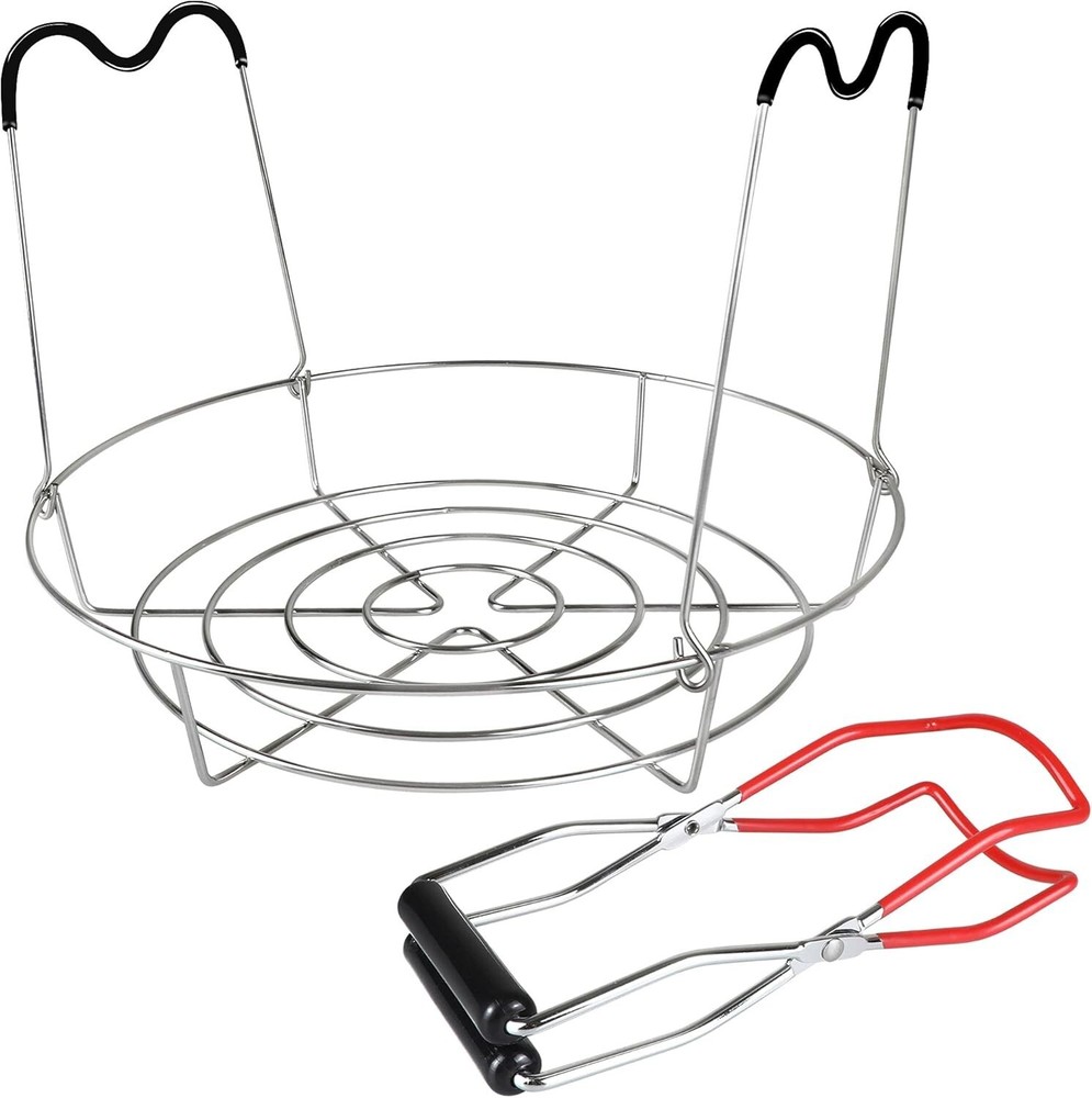 Multi-Functional Canning Rack with Expandable Features and Silicone Grips