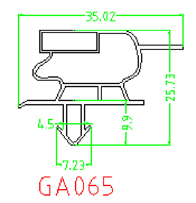 GA065 Refrigerator Door Seal Gaskets - Black