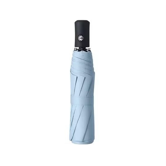 Full Automatic Three-Fold Umbrella – Windproof, Waterproof, Compact Sky Blue