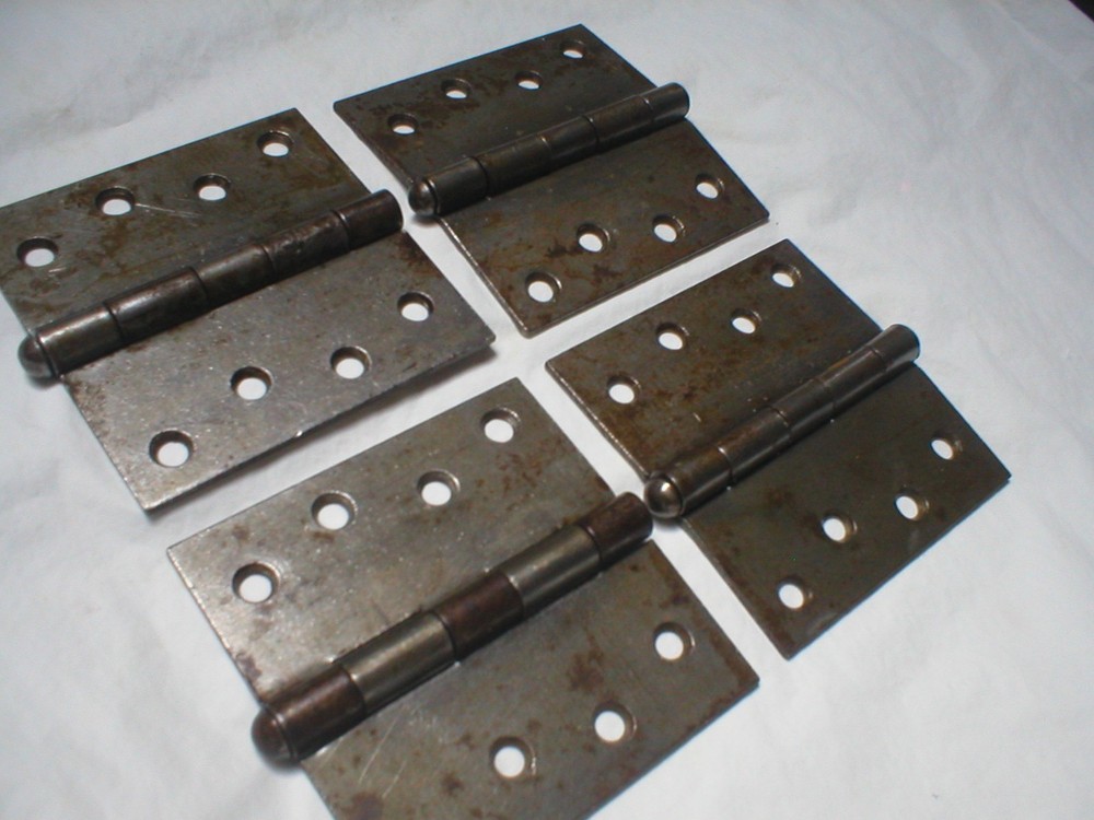 Antique Steel Cone Pin 4" Hinge Pair