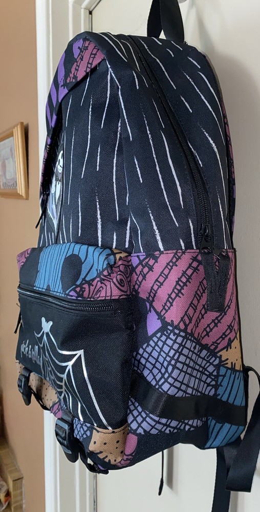 Nightmare Before Christmas Jack Skellington & Sally Multicolored Canvas Backpack