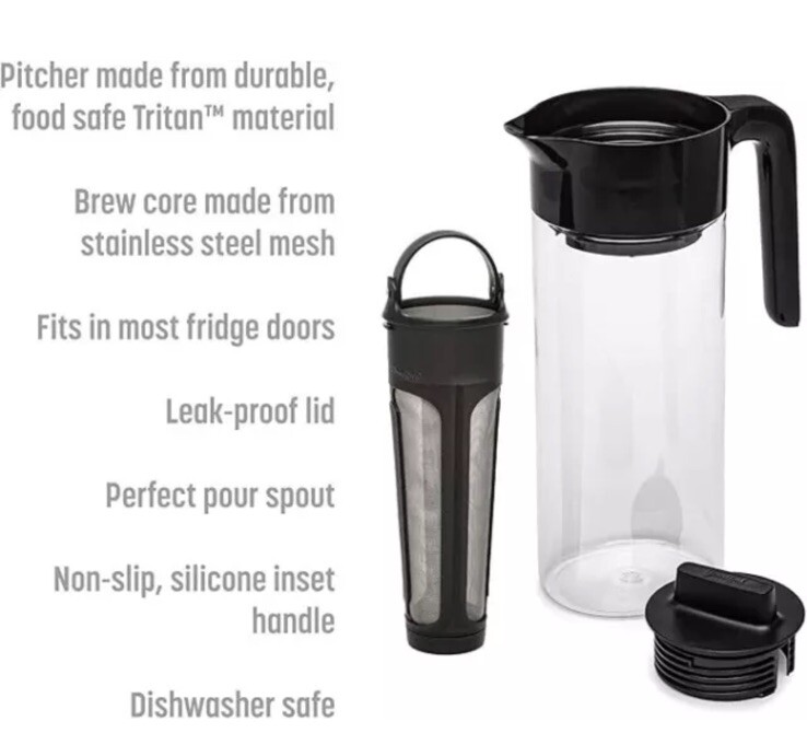 Goodful 2.25 QT Cold Brew Coffee Maker with Removable Brew Core