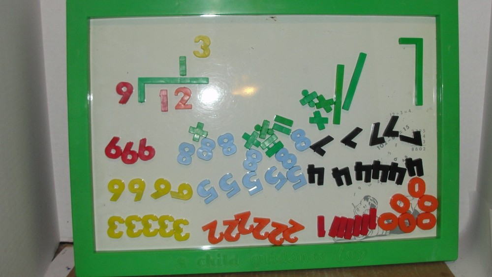 VINTAGE CHILD GUIDANCE MAGNETIC ARITHMETIC BOARD