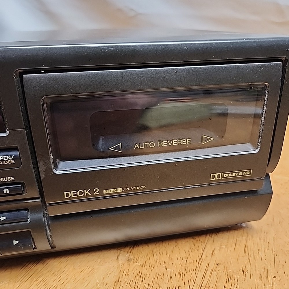 Technics RS-TR170 Dual Cassette Deck Auto Reverse Dolby audio Tested Working