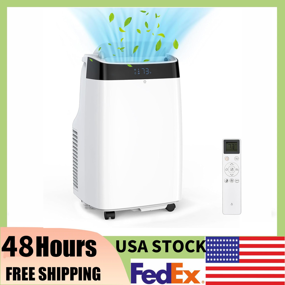 10000 BTU Portable Air Conditioner W/24-Hour Timer & Remote, up to 450 Sq.Ft AC