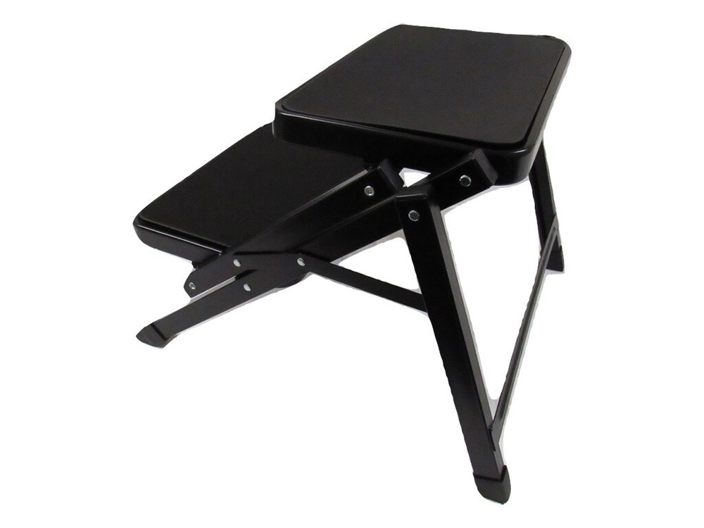 Caravan Double Folding Step Stool (Twin Non Slip Platform Foldable Lightweight)