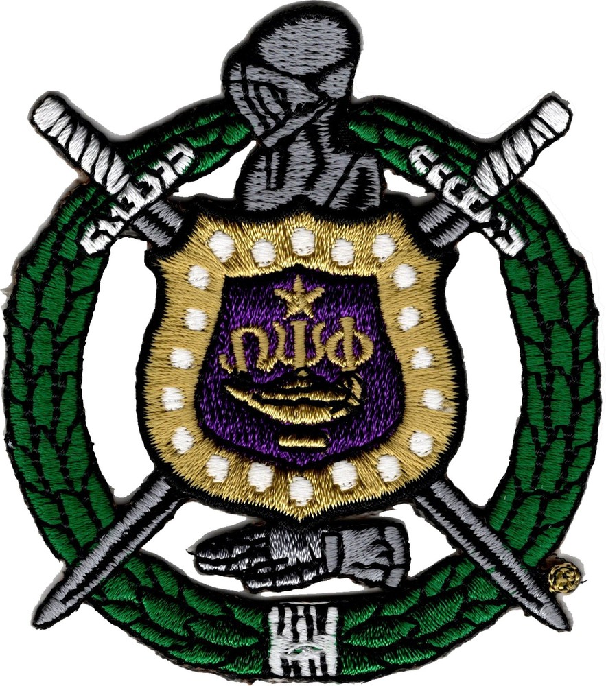 Omega Psi Phi Escutcheon Shield Wreath Emblem Iron-On Patch