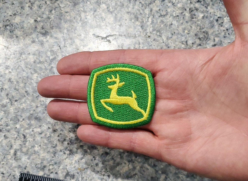 JOHN DEERE Embroidered Iron-On Patch 2"