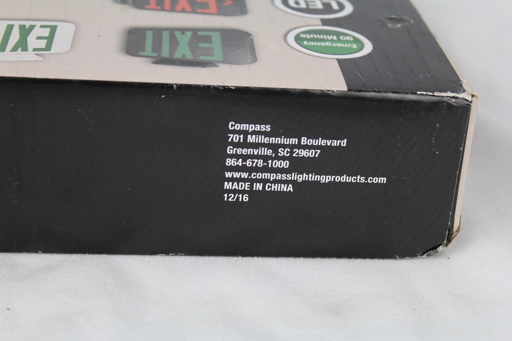 Hubbell Ligheing Trade Select Emergency Exit Signs LED Damaged Box