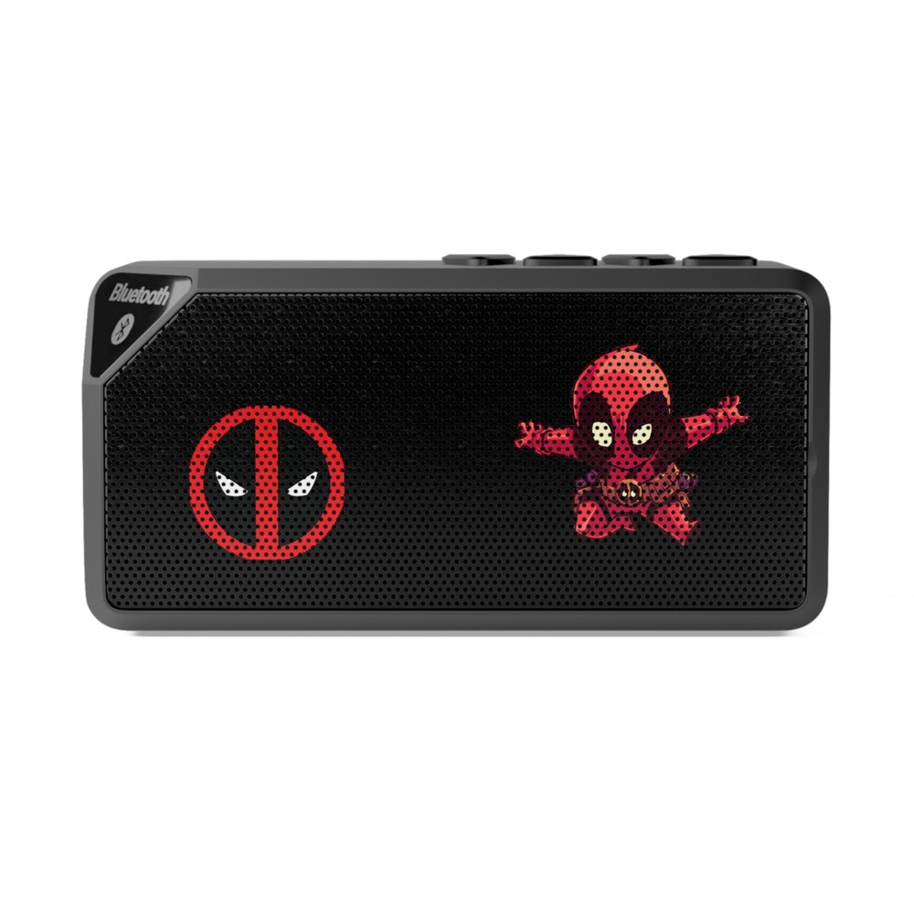 Deadpool Logo and Chibi Deadpool Bluetooth Speaker