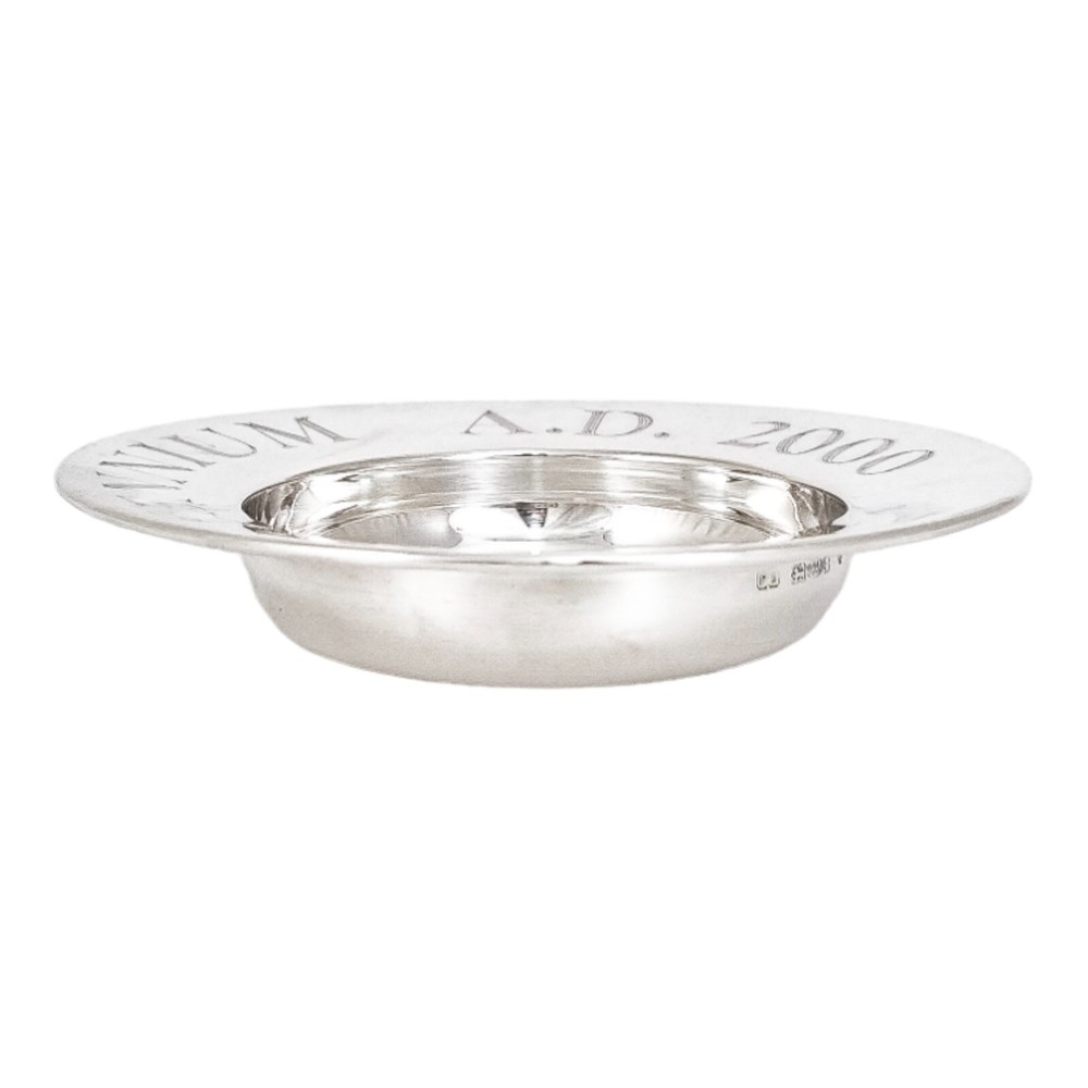 Commemorative sterling silver Millennium armada dish with special 2000 hallmark