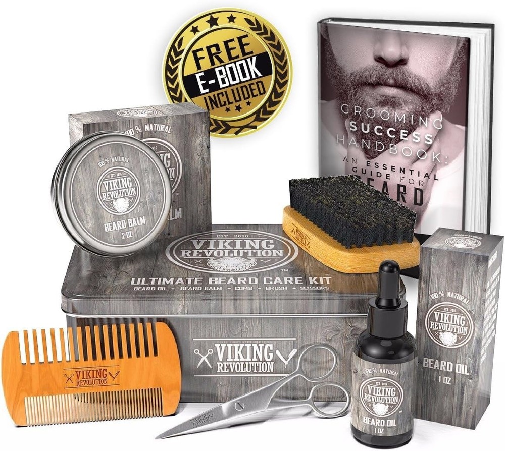- Ultimate Beard Kit - Beard Grooming Kit with Beard Brush, Beard Comb, Beard...
