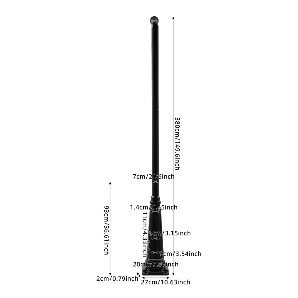 Light Post Split-Type Light Post Outdoor Light Post Top Globe Iron