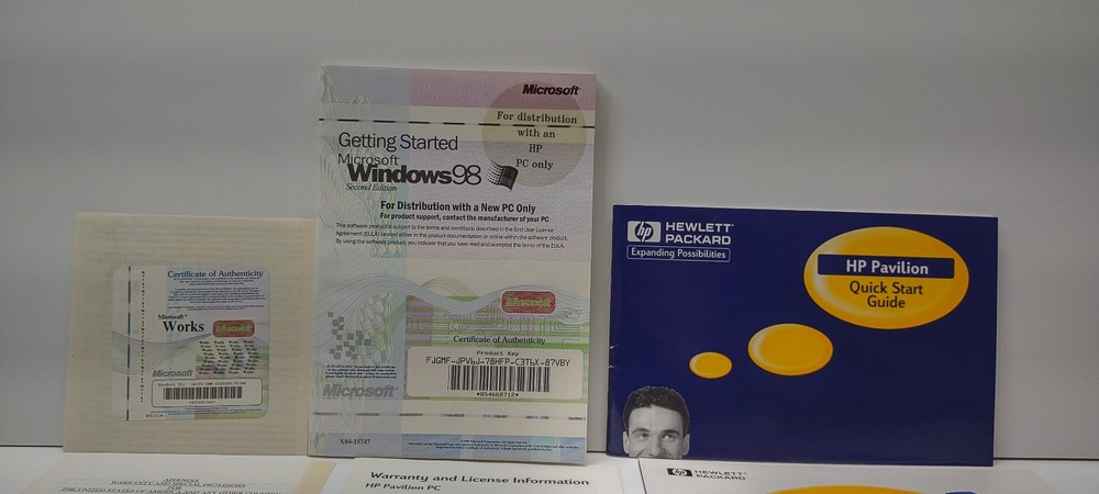 HP Hewlett Packard Pavilion Computer Quick Start Guide Manual Windows 98 Books