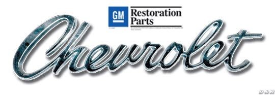 1967 Camaro Chevrolet Script Letters Header or Trunk Panel Emblem GM LICENSED 67