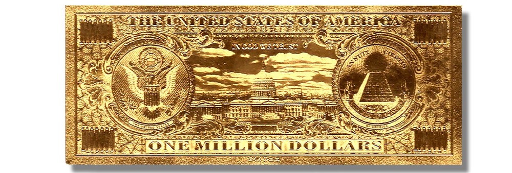 Gold Million Dollar Bill Commemorative