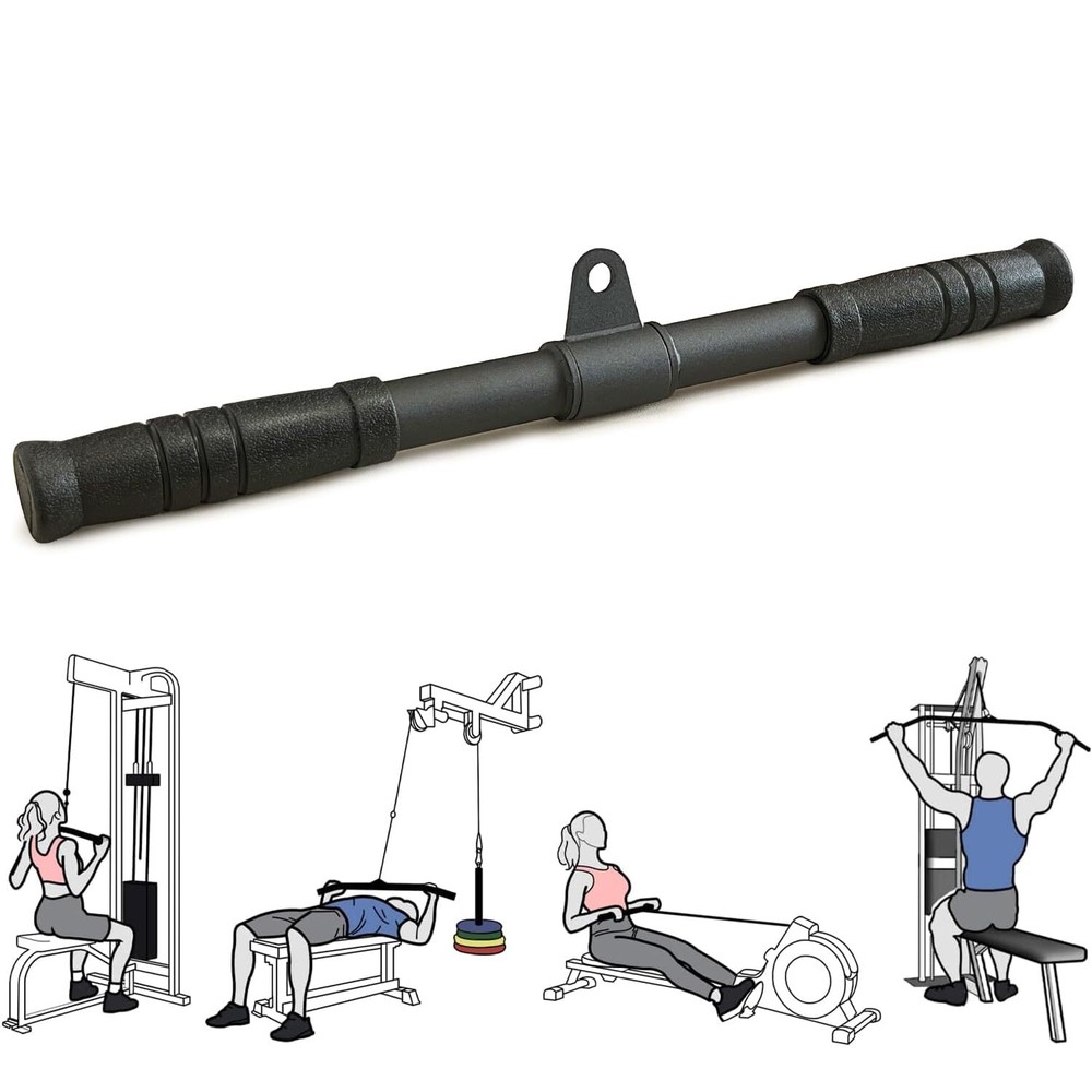 Straight Bar Pull Down Bar 360 Rotating Lat Pulldown Attachments Cable