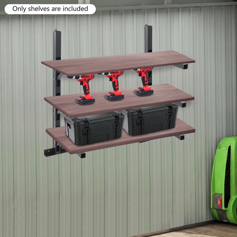 2Pcs Container Shelving Bracket Set 3-Tier Cargo Container Storage Shelf Bracket
