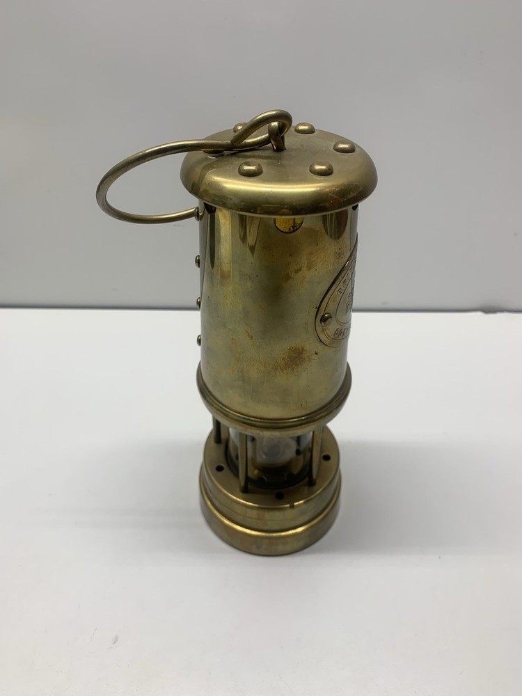 British Coal Mining Type Vale Miners Brass Lamp Aberaman Colliery