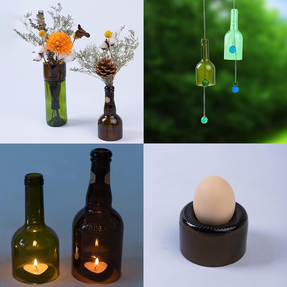 Adjustable Glass Bottle Cutter with Diamond Blade - Ideal for Creative Projects