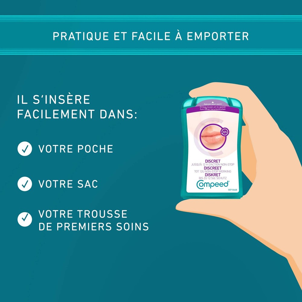 Compeed - Patch Bouton de Fièvre - Discret Pour un Traitement Rapide - Soins...