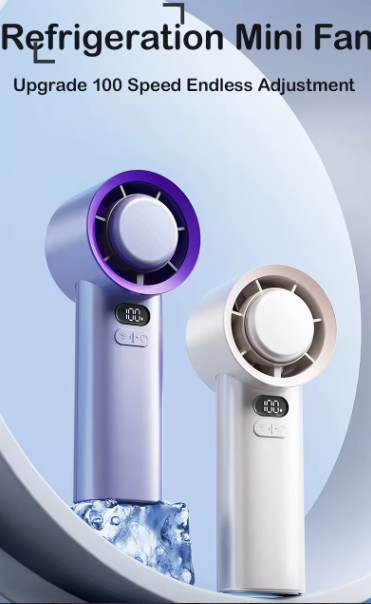 Handheld Air Cooler Fan, 100 Speed Settings, A/C or Regular Air Mode