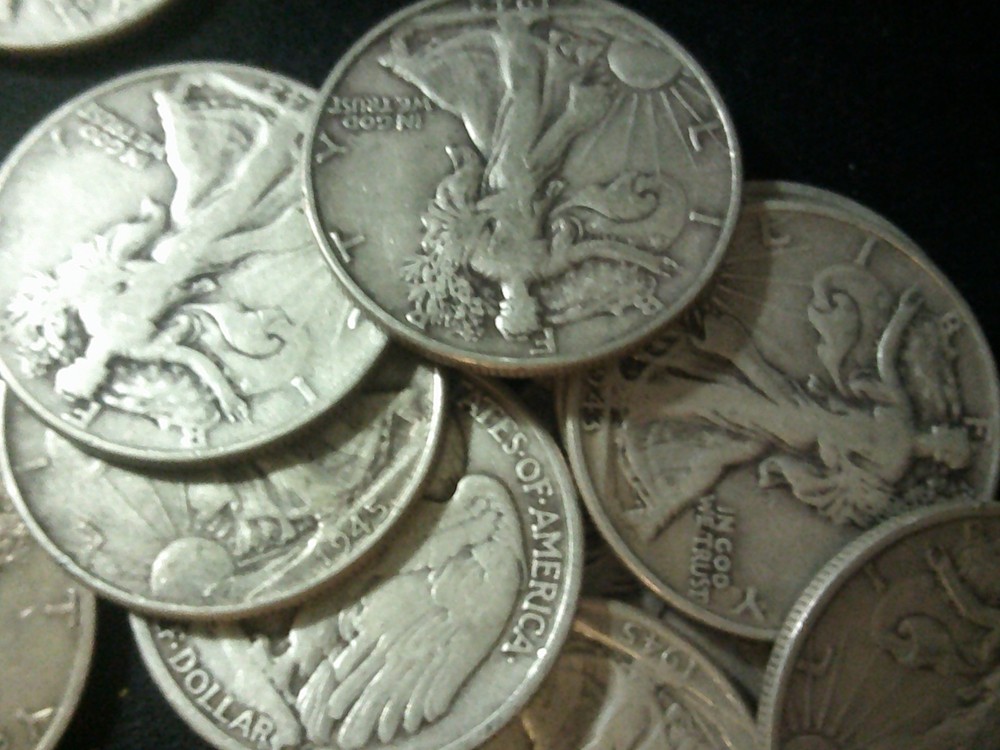 90% SILVER WALKING LIBERTY HALF DOLLARS