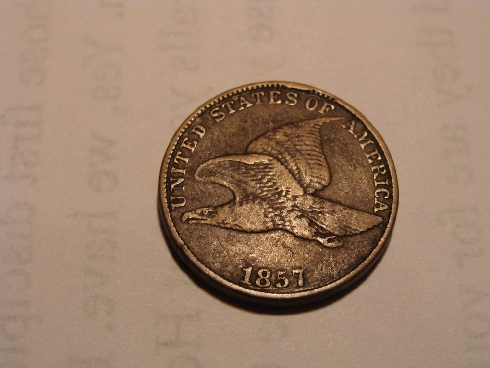 1857 1C Flying Eagle Cent - Choice VF+
