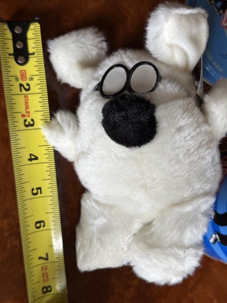 Vintage Dilbert Tin Can With Plush Dogbert - NEW !!