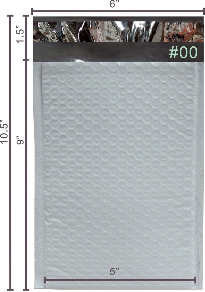 SuperPackage® 250 #00 5 X 9 Poly Bubble Mailers Padded Envelopes 250PB#00