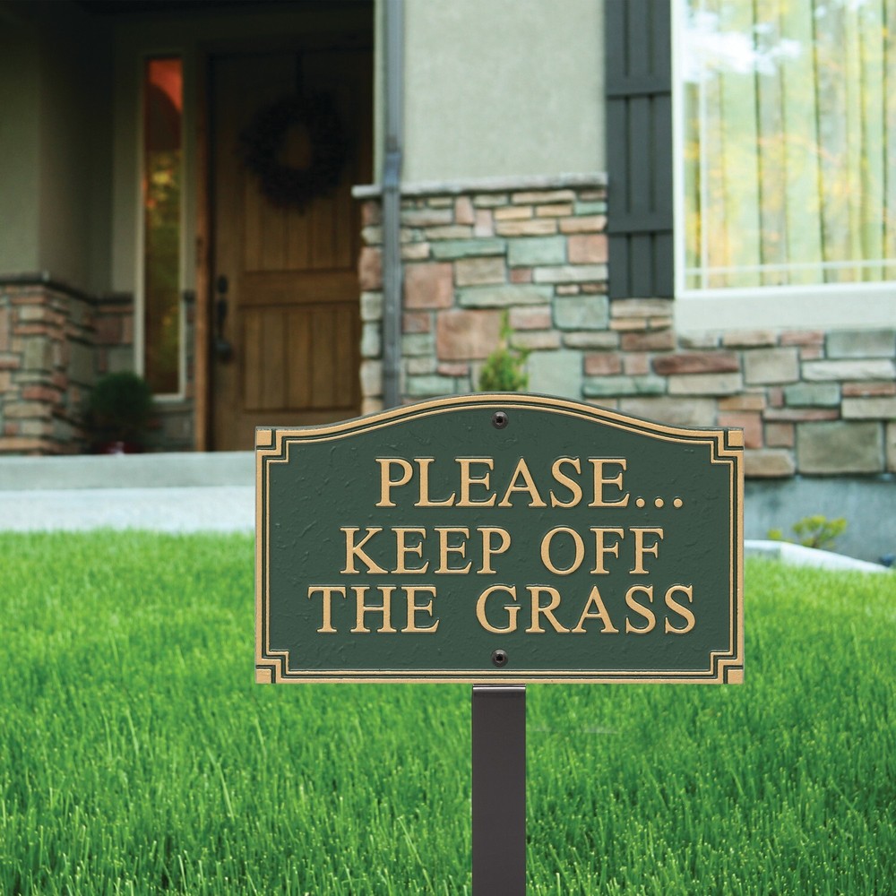 Please Keep Off The Grass Lawn/Wall Statement Sign