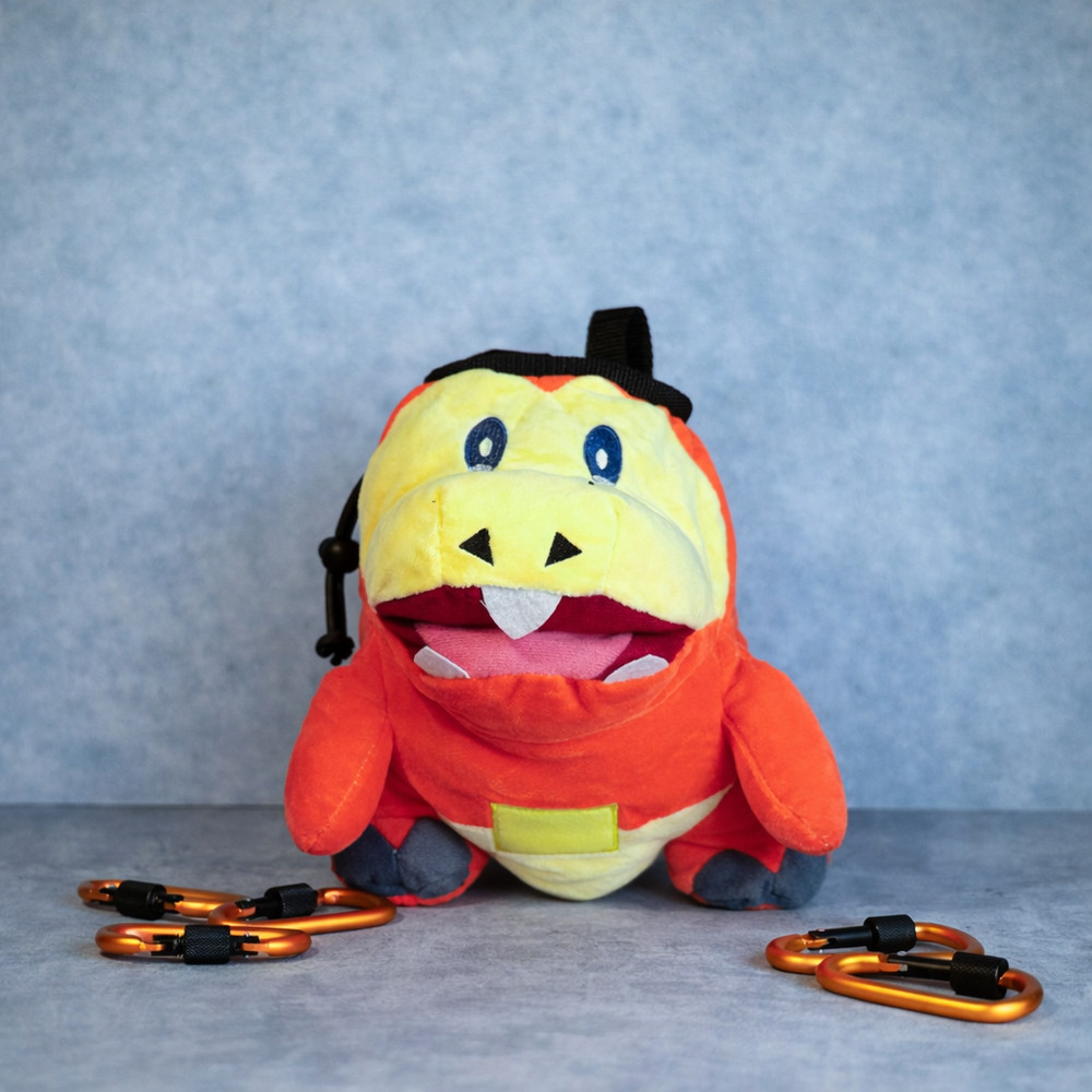 Fuecoco Pokémon Chalk Bag | Fire-Type Plush Climbing Accessory