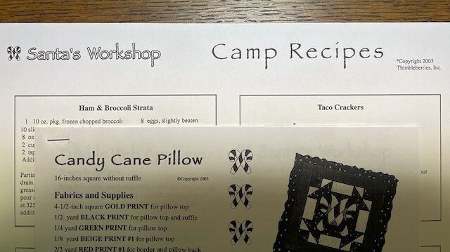 CAMP THIMBLEBERRIES! Rare SANTA'S WORKSHOP "Snowflake Tree Skirt" PATTERN PACK!