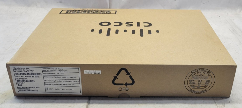 Cisco IP Phone 8861 - CP-8861-K9= - OPEN BOX