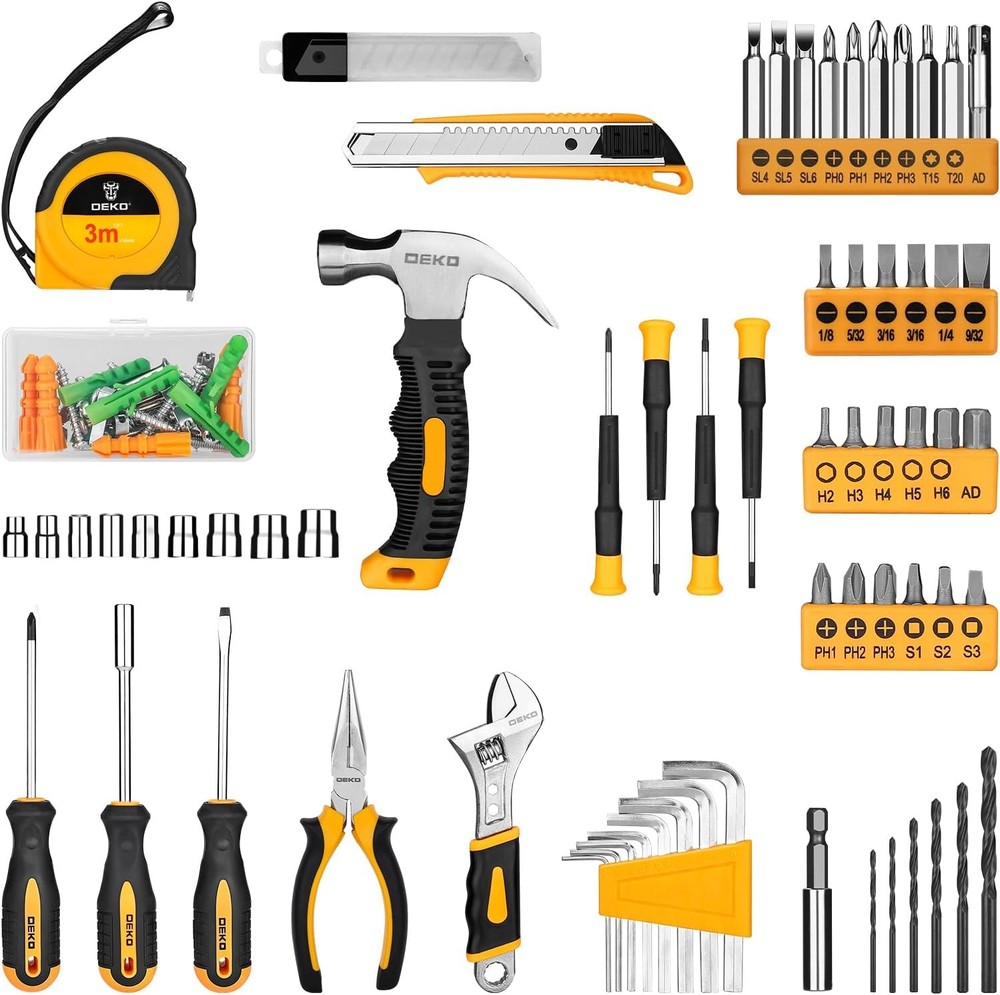 Tool Kit with 8V Cordless Drill,Tool Box with Drill,Hand Drill Set for Men
