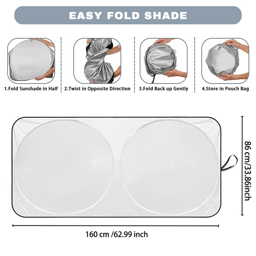 For Buick Car SUV Front Windshield Sun Shade Cover Reflective UV Block Shield