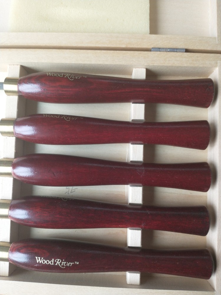 WoodRiver Five Piece "Mini" High Speed Steel (HSS) Turning Chisel Tool Set