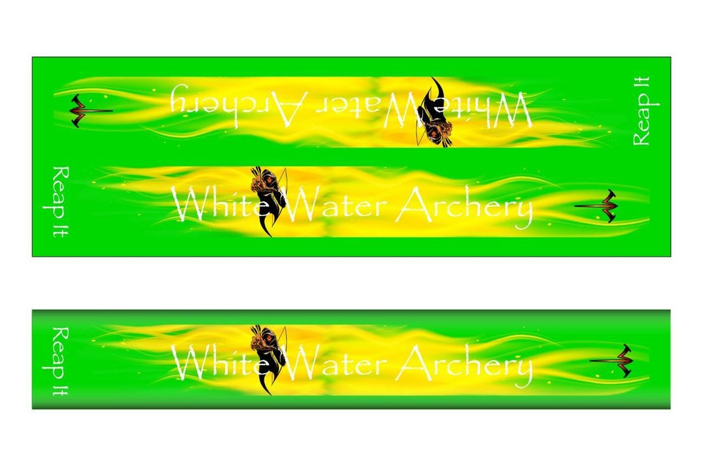 White Water Archery Grim Reaper "Reap it" Flames Green Solid Stabilizer Wrap
