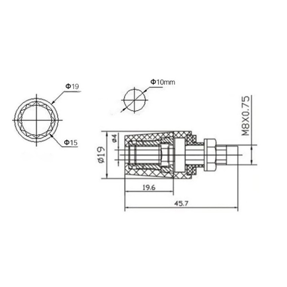 2Pack Amplifier Speaker Cable Terminal Binding Post 8mm Banana Socket Connector