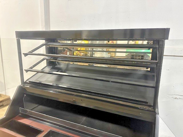 COLUMBUS SHOW CASE TOP LIGHTED DISPLAY CASE W/ BOTTOM REFRIGERATED OPEN AIR CASE