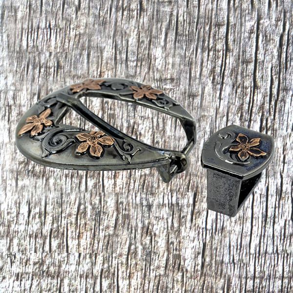 Wildflower Headstall Buckle and Keeper Hardware CON423-D