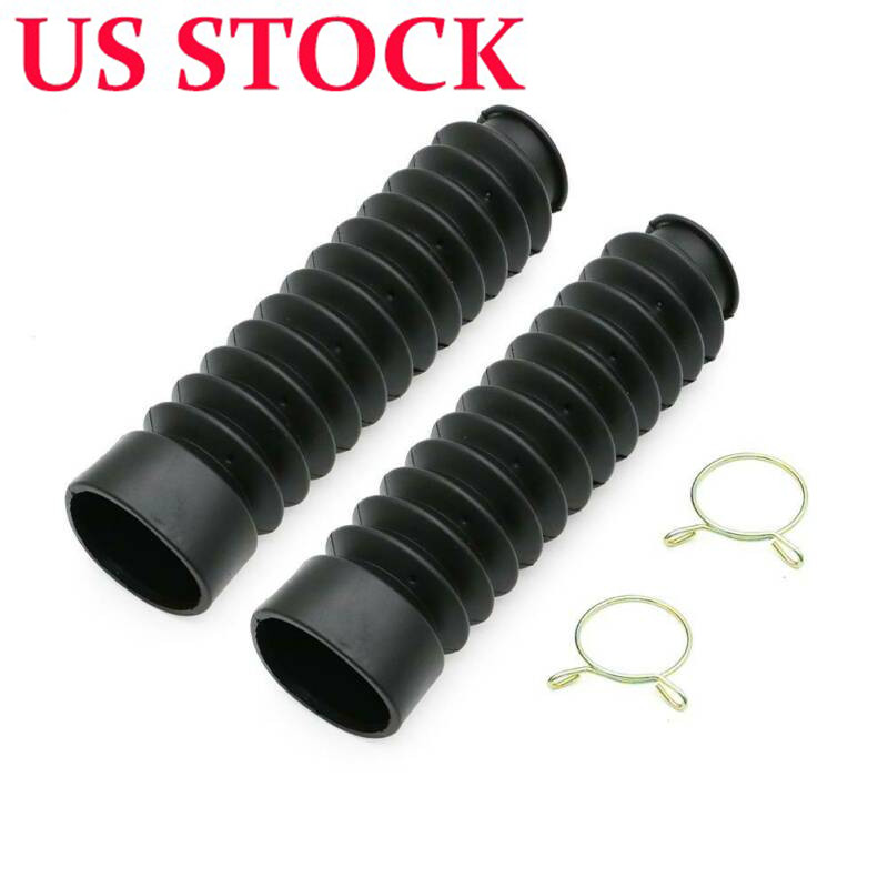 2X Rubber Motorcycle Front Fork Anti Dust Cover Gaiter Boots Protector Sleeve