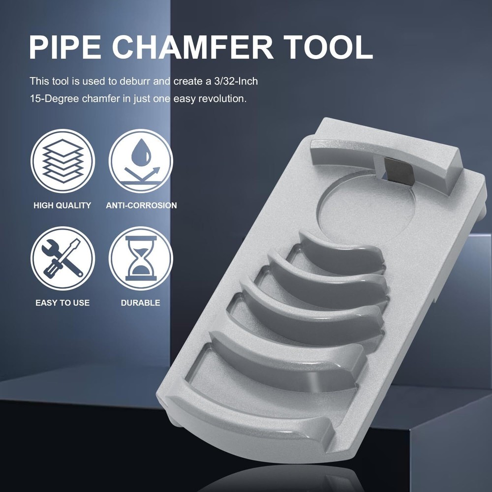 PVC Pipe Burring Deburring Tool Chamfer Tool For 1-1/4 to 4" Plastic Pipe 6-Size