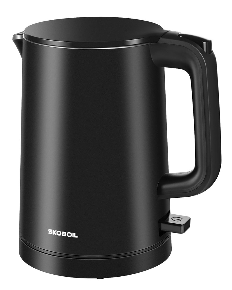 Electric Kettle Small for Tea & Coffee, 0.8L (27OZ) Double Wall Stainless Ste...