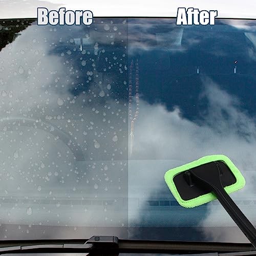 Car Window Cleaner Kit Windshield Cleaning Tool with Extendable Long Handle