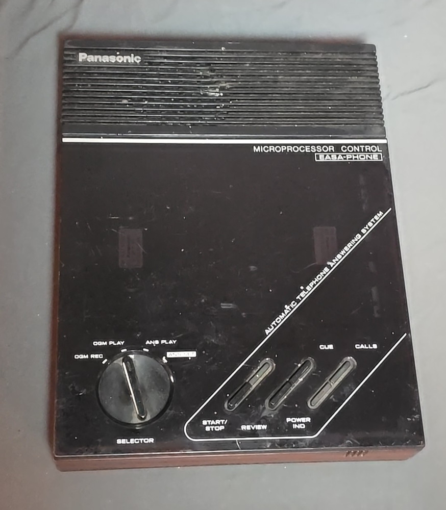 Vintage Panasonic Easa-Phone Answering System Microprocessor Control As-Is