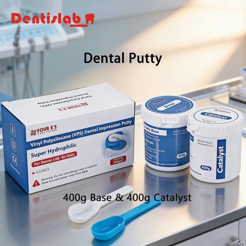 Dental Impression Putty Fast Set 800g VPS Putty (400g Base & 400g Catalyst) US