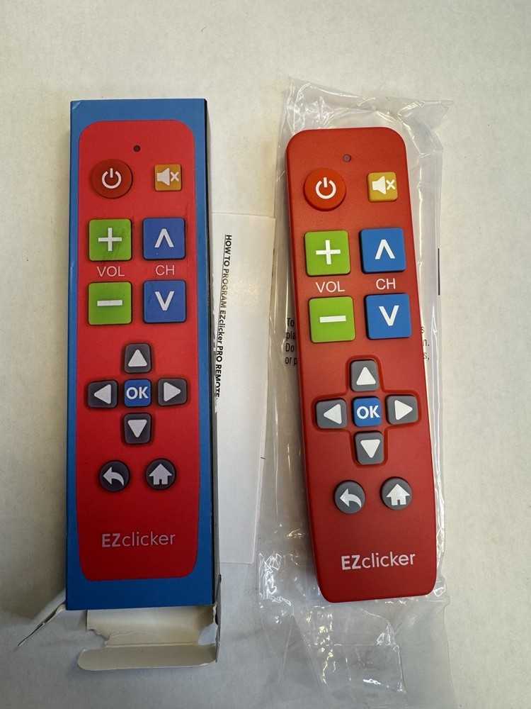 Big Button Universal TV Remote () Simple Easy to Use, Great for Seniors, Red