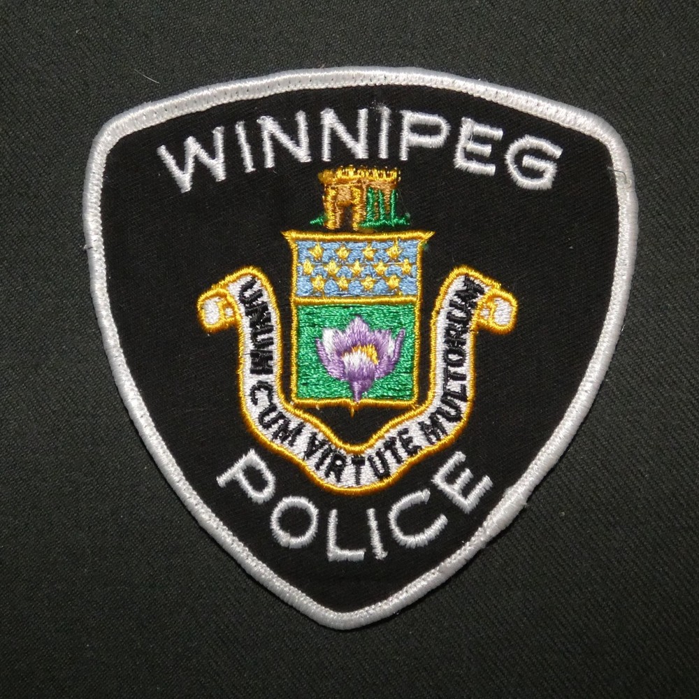 Vintage Winnipeg Police Shoulder Patch (white border) - Canada